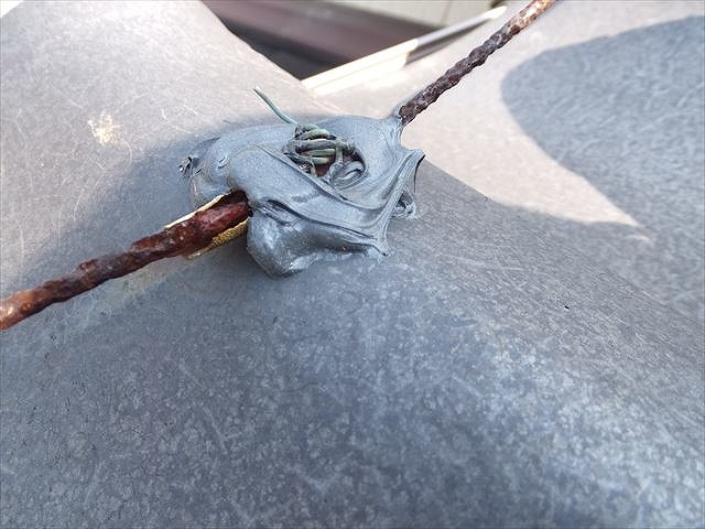 釘の周りのコーキングが劣化